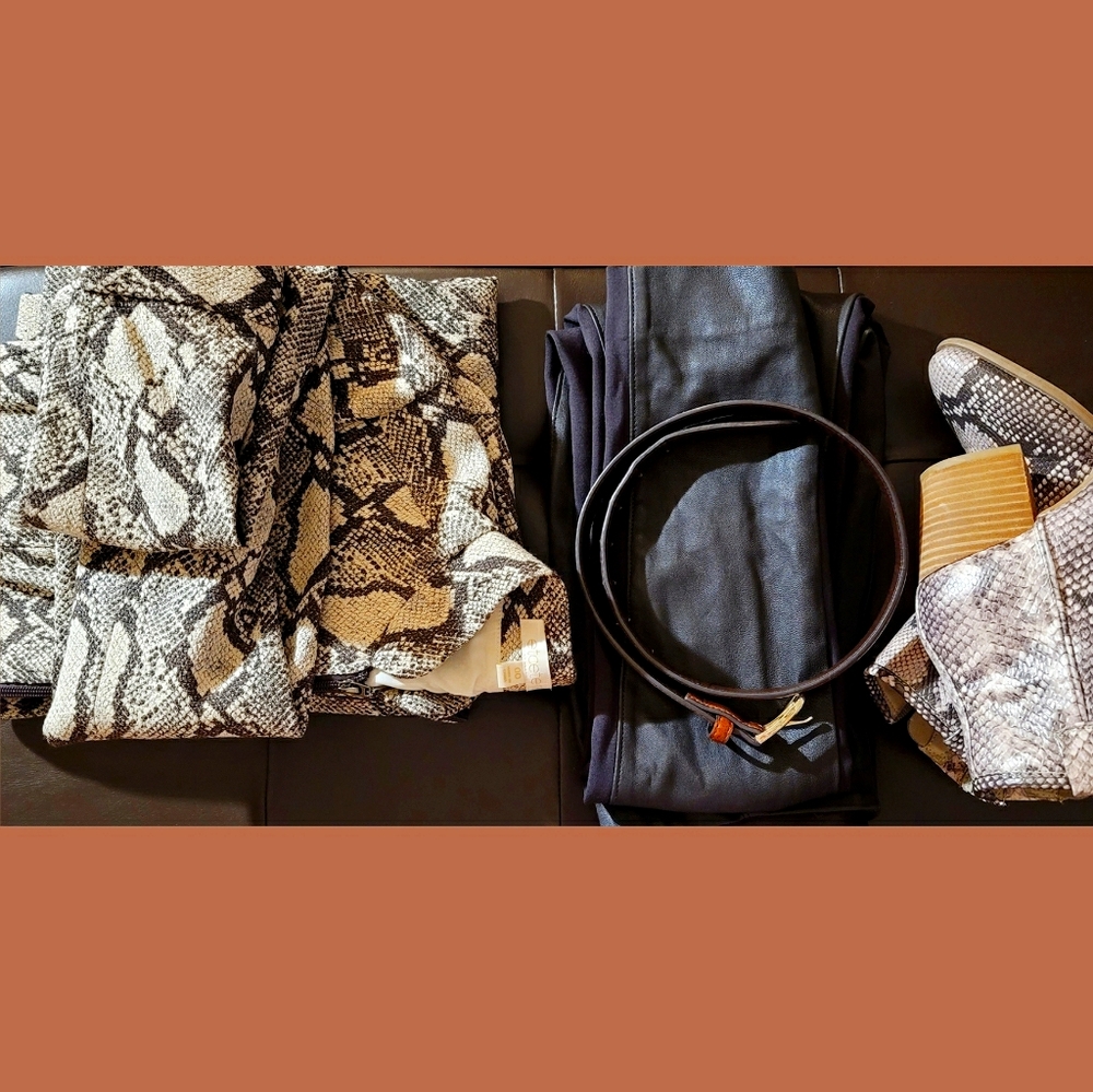 Animal print jacket.